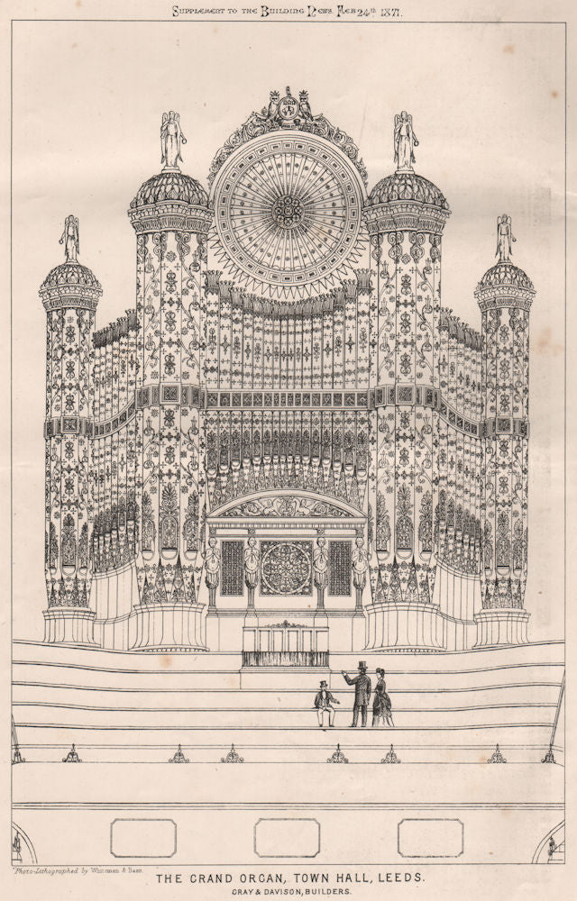 The grand organ, Town Hall, Leeds. Gray & Davison, Builders. Yorkshire 1871